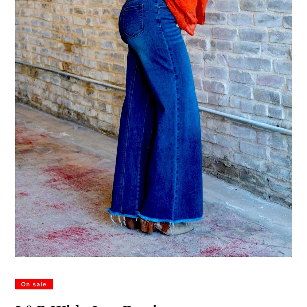 L & B Wide/ Flair leg Dark Denim Jeans Plus Size